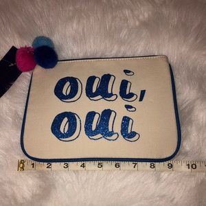 Madden Girl Canvas Zipper Pouch Cosmetics Makeup Bag